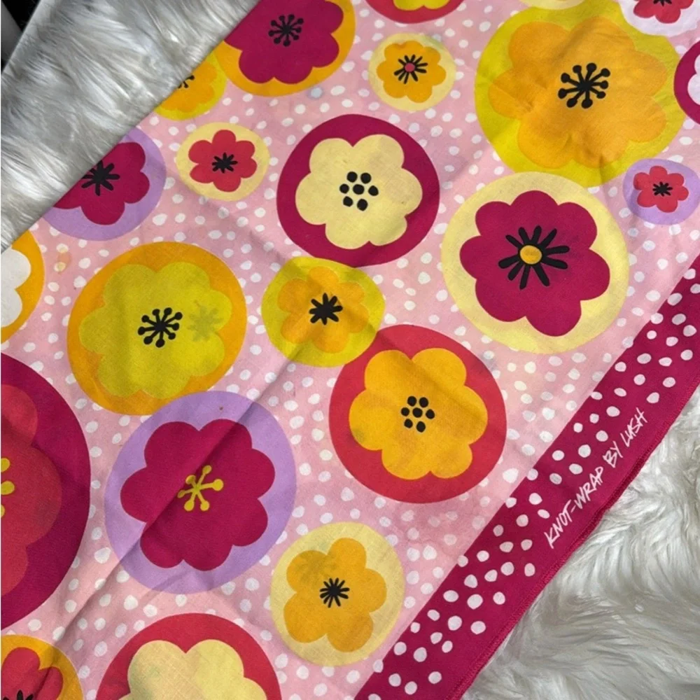 Lush Knot-Wrap Set of 5 All Different Floral Colorful Eco Friendly Wrapping